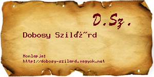 Dobosy Szilárd névjegykártya