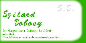 szilard dobosy business card